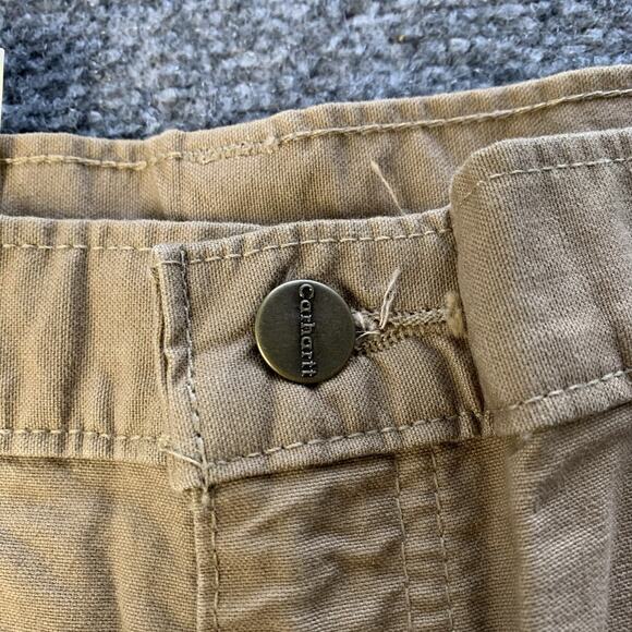Vintage Carhartt Shorts Mens 38 Brown B147 DKH Utility Carpenter Work Cotton - Picture 3 of 16